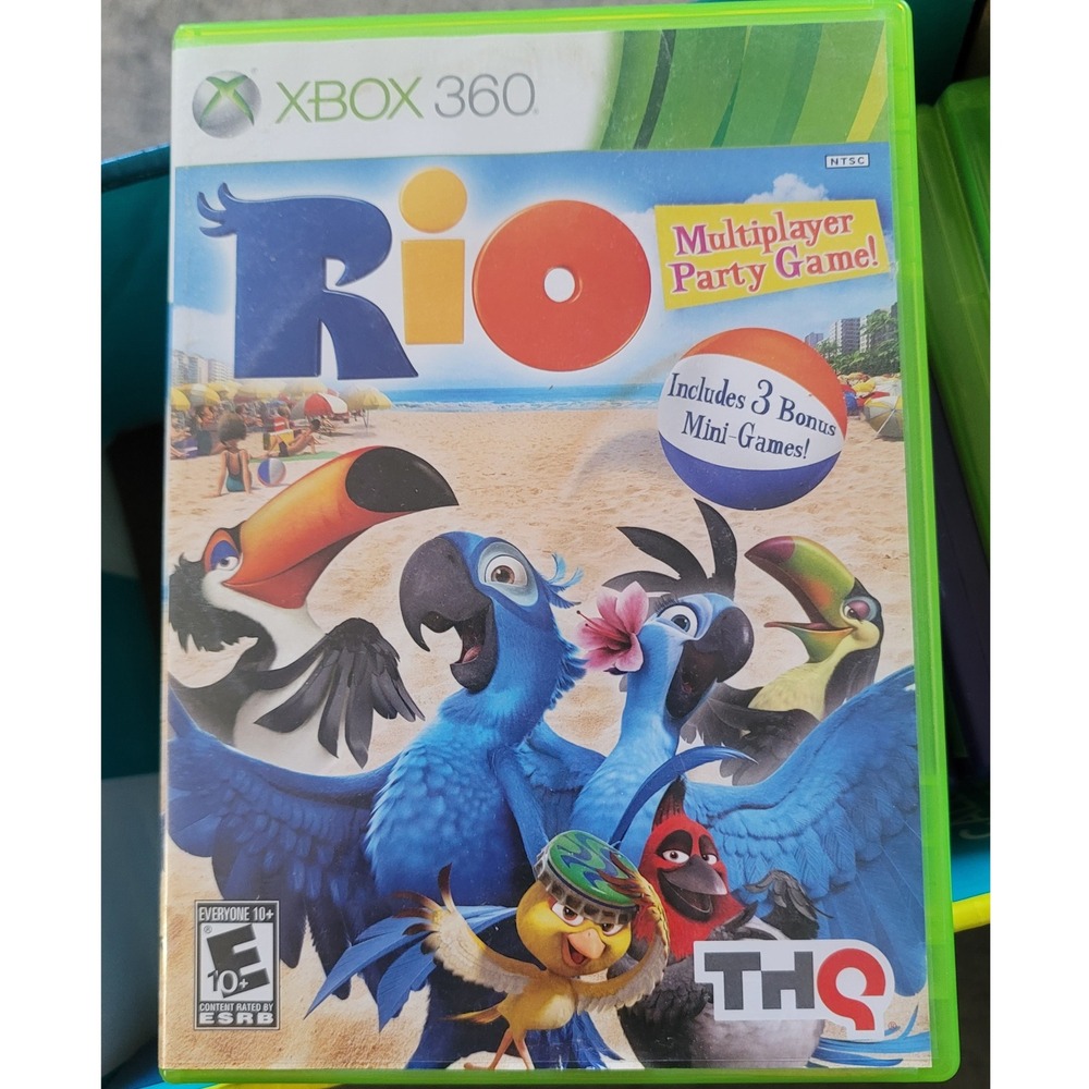 Rio Xbox 360 THQ Multiplayer Party Game NTSC 2011 Blu Jewel Mini-Games, manual